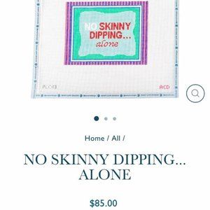 NEW Penny Linn Designs ‘No Skinny Dipping… Alone’ Needlepoint Canvas